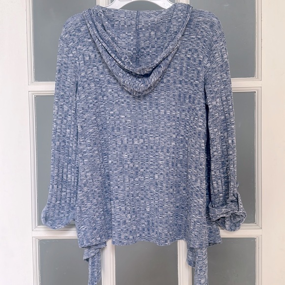 RB Girls Lightweight Sweater Open Cardigan with Hood, Size M (10-12) - Picture 2 of 6